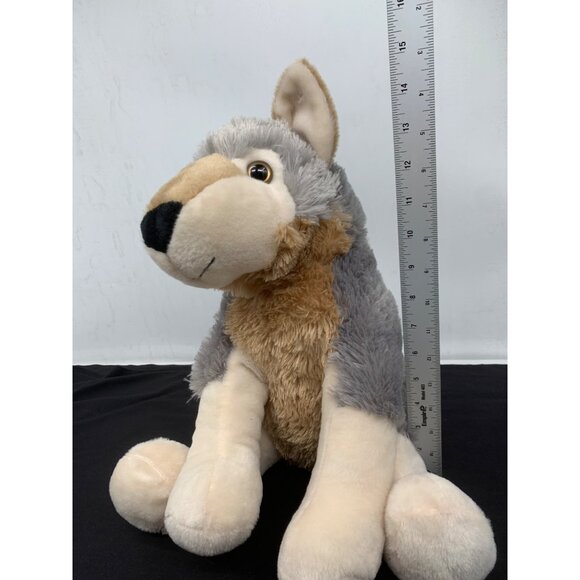 Adventure Planet 15" Gray Wolf Pup Dog Plush Stuffed Animal - Picture 8 of 8